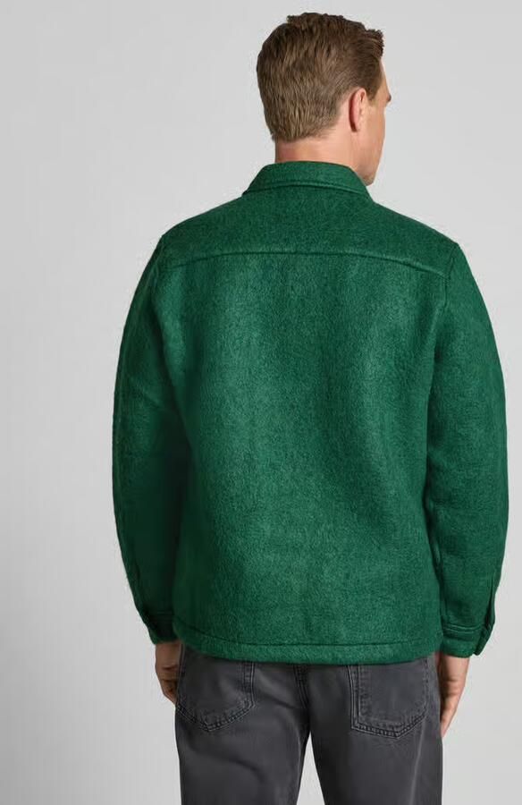 Lacoste Regular fit overhemdjack met wol