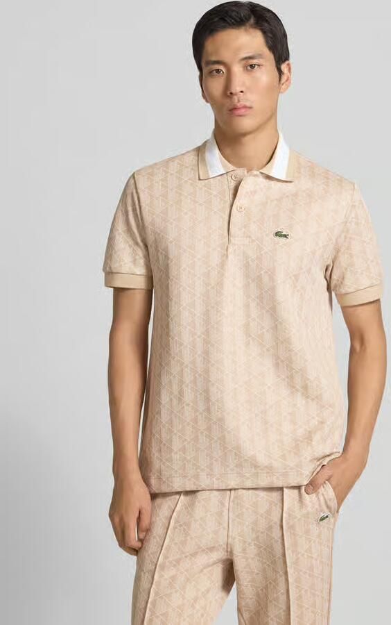 Lacoste Regular Fit poloshirt met katoen-aandeel - Foto 4