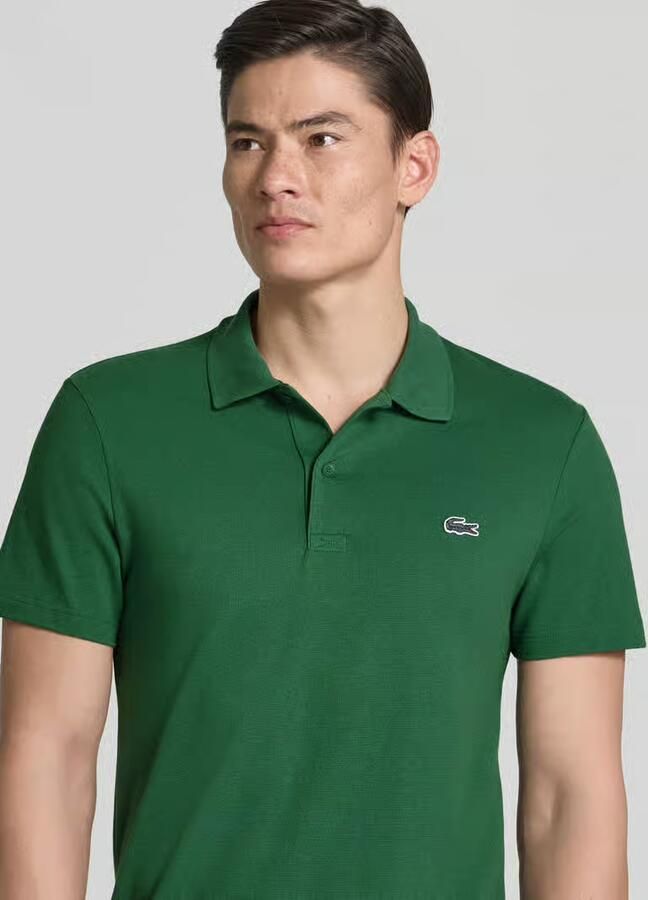 Lacoste Polo Shirt Korte Mouw Poloshirt Breathable Donkergroen - Foto 4