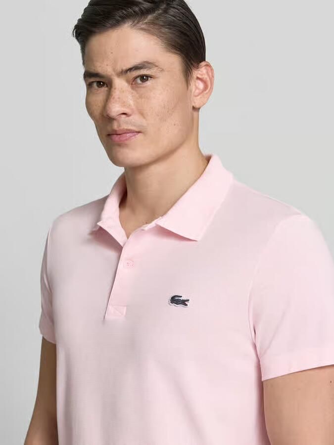 Lacoste Polo Shirt Korte Mouw Poloshirt van katoenmix met normale pasvorm - Foto 3