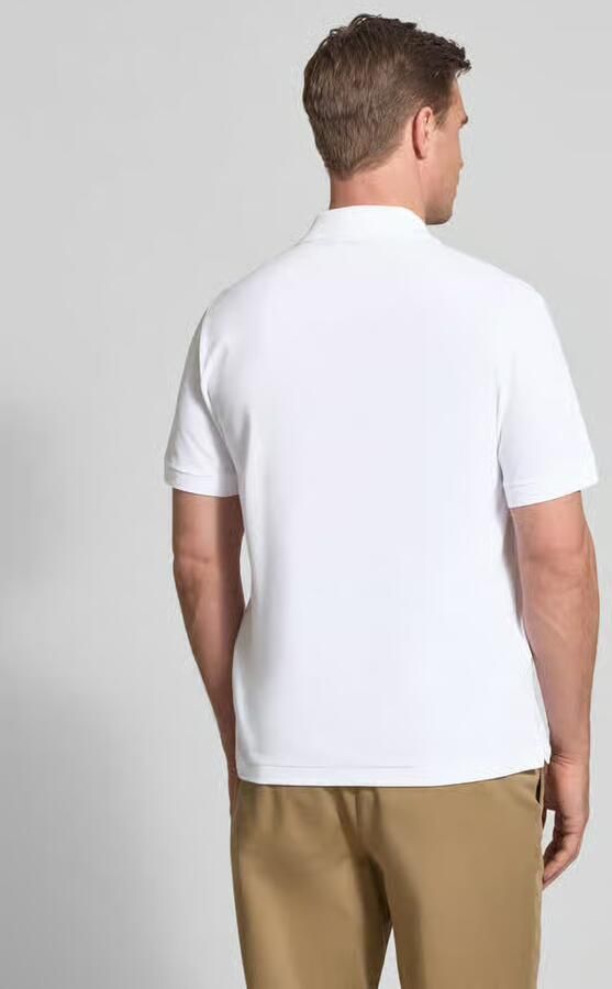 Lacoste Gestreepte Kraag Polo Shirts White Heren