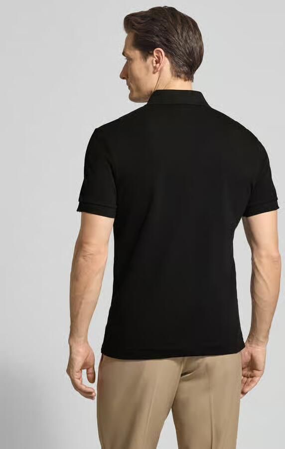 LACOSTE Heren Polo's & T-shirts Regular Fit Cotton Blend Polo Shirt Zwart - Foto 7