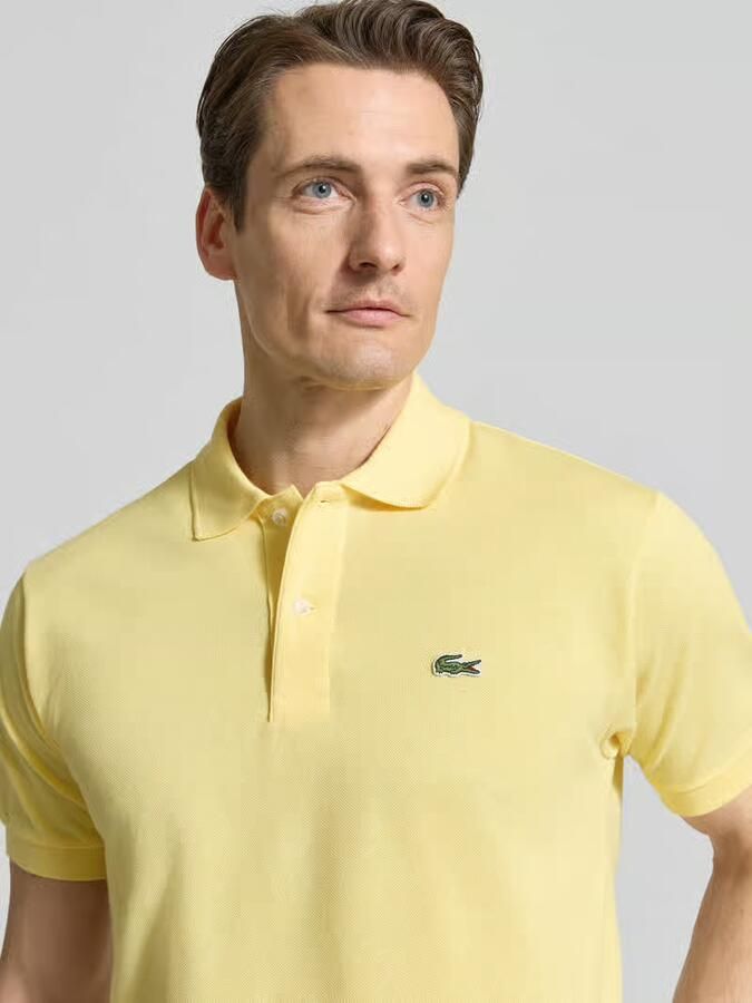 Lacoste Regular fit poloshirt met labelpatch model 'CORE PIQUE'