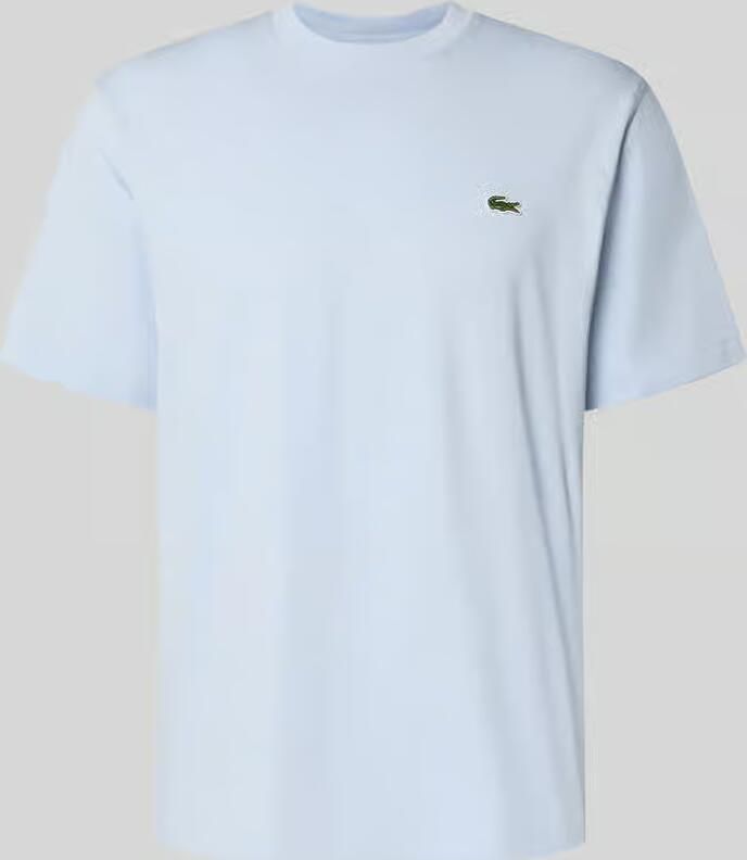 Lacoste Klassieke pasvorm Logo Geborduurd T-shirt Blue Heren