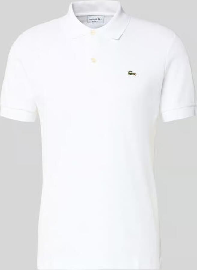 Lacoste Poloshirt Jersey met klassiek -krokodilborduursel op borsthoogte - Foto 3