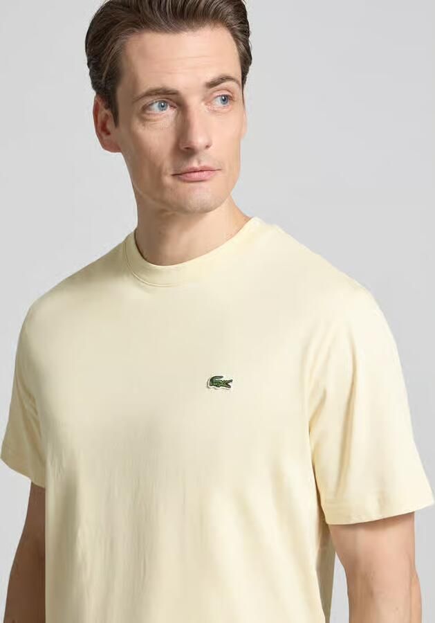 LACOSTE Heren Polo's & T-shirts Cotton T-shirt Creme - Foto 8