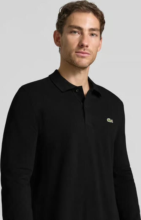LACOSTE Heren Polo's & T-shirts 1hp2 Men Long Sleeved Best Polo Zwart