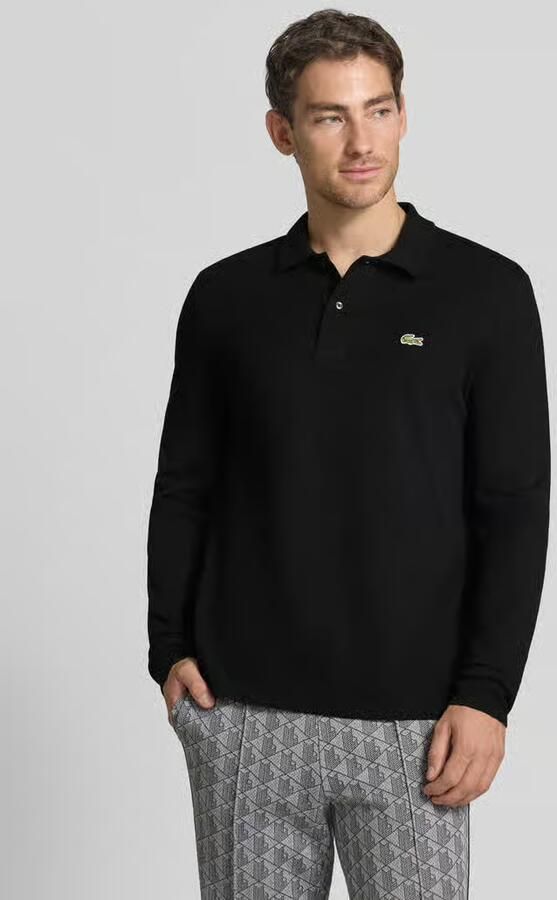 LACOSTE Heren Polo's & T-shirts 1hp2 Men Long Sleeved Best Polo Zwart - Foto 2