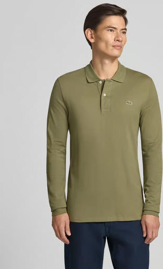LACOSTE Heren Polo's & T-shirts 1hp2 Men Long Sleeved Best Polo Groen - Foto 3