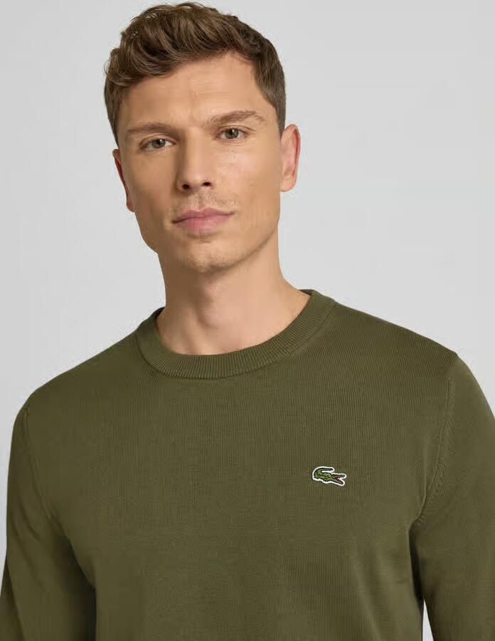 LACOSTE Heren Truien & Vesten Regular Fit Crew Neck Sweater Khaki - Foto 5