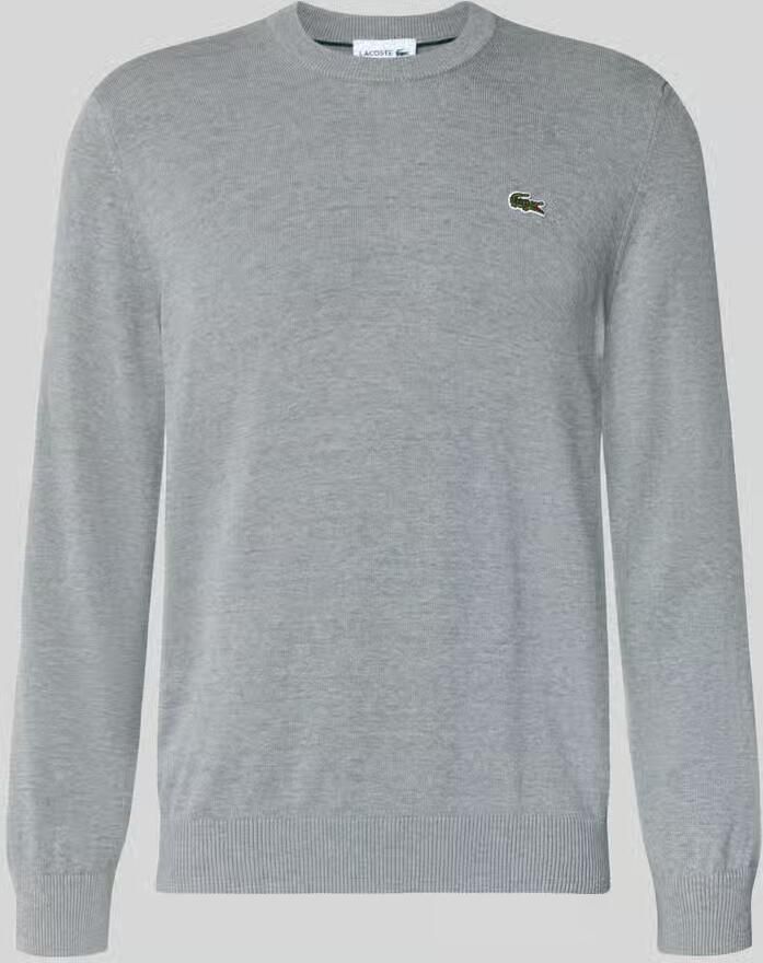 Lacoste Heren Katoenen Ronde Hals Trui Gray Heren