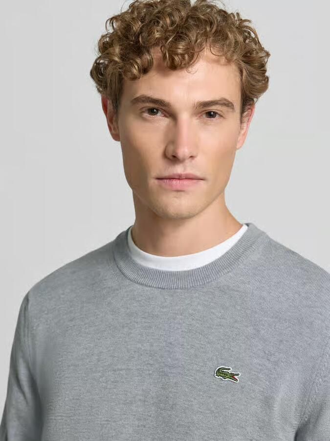 Lacoste Heren Katoenen Ronde Hals Trui Gray Heren - Foto 2