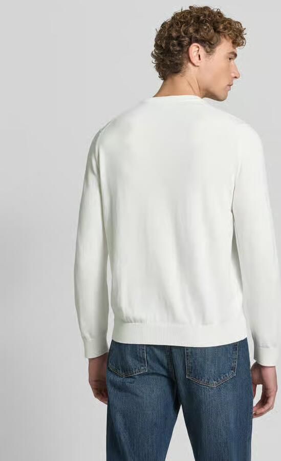 Lacoste Witte Sweater met Geborduurde Krokodil White Heren - Foto 9