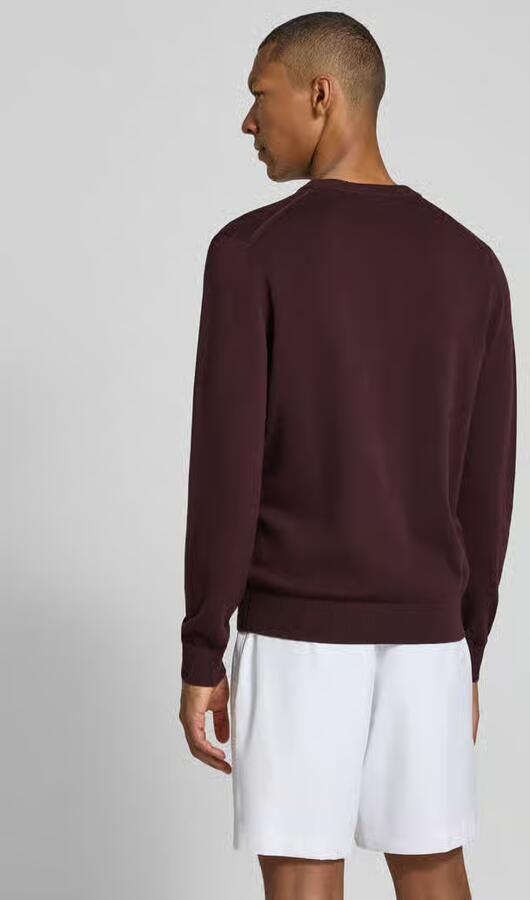 Lacoste regular fit gebreide trui roodbruin - Foto 2