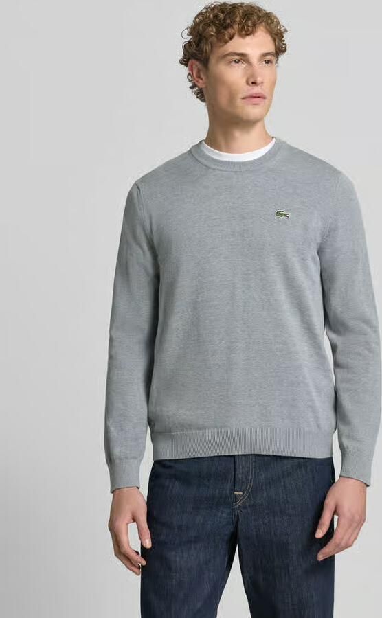 Lacoste Heren Katoenen Ronde Hals Trui Gray Heren - Foto 2