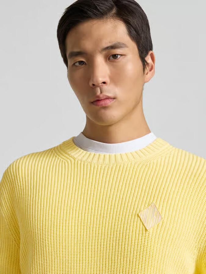 Lacoste Regular fit pullover van katoenmix model 'COTES PERLES' - Foto 2