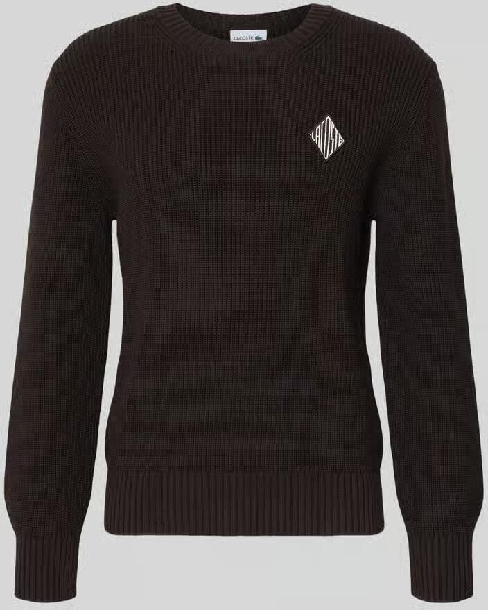 Lacoste Regular fit pullover van katoenmix model 'COTES PERLES'