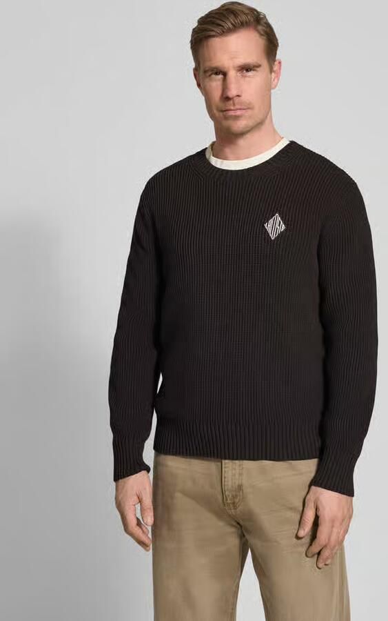 Lacoste Regular fit pullover van katoenmix model 'COTES PERLES' - Foto 3