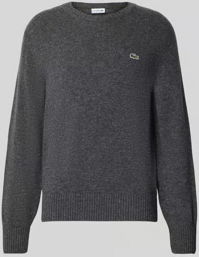 Lacoste Regular fit gebreide pullover van pure wol