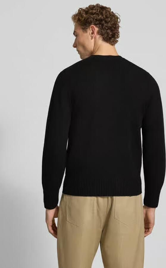Lacoste Klassieke Fit Crewneck Sweatshirt met Voorlogo Patch Black Heren - Foto 3
