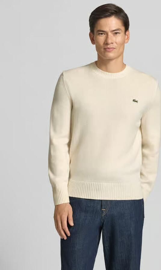 Lacoste Crème Crew Neck Sweater Essential Beige Heren - Foto 6