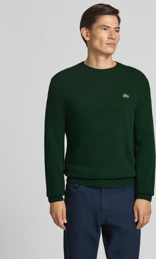 Lacoste Regular fit gebreide pullover van pure wol - Foto 2