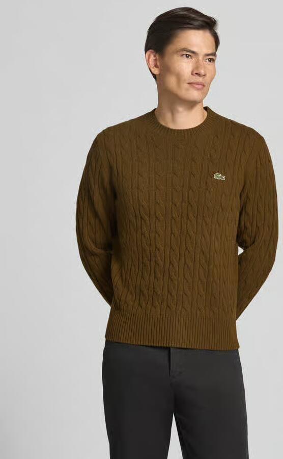 Lacoste Regular fit pullover van pure wol - Foto 3