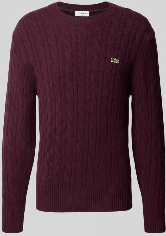 Lacoste Regular fit pullover van pure wol
