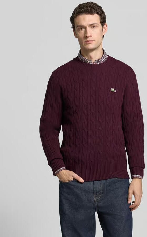 Lacoste Regular fit pullover van pure wol - Foto 2