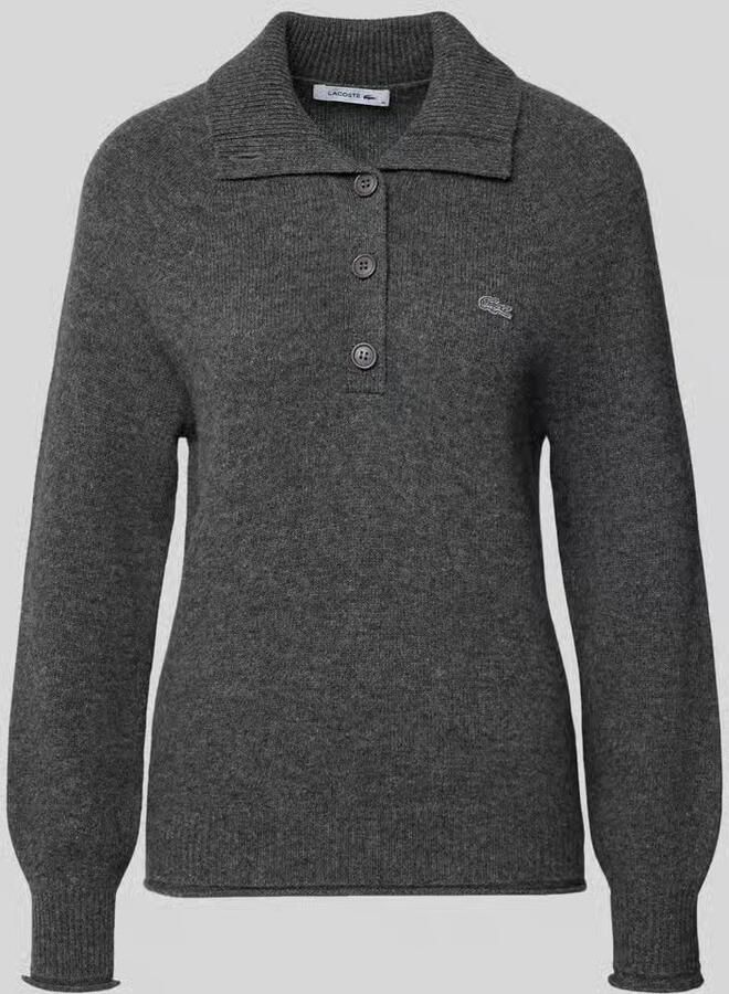 Lacoste Regular fit pullover van pure wol