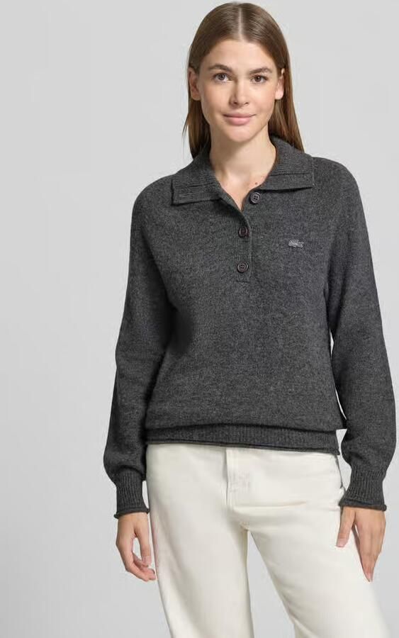 Lacoste Regular fit pullover van pure wol - Foto 2