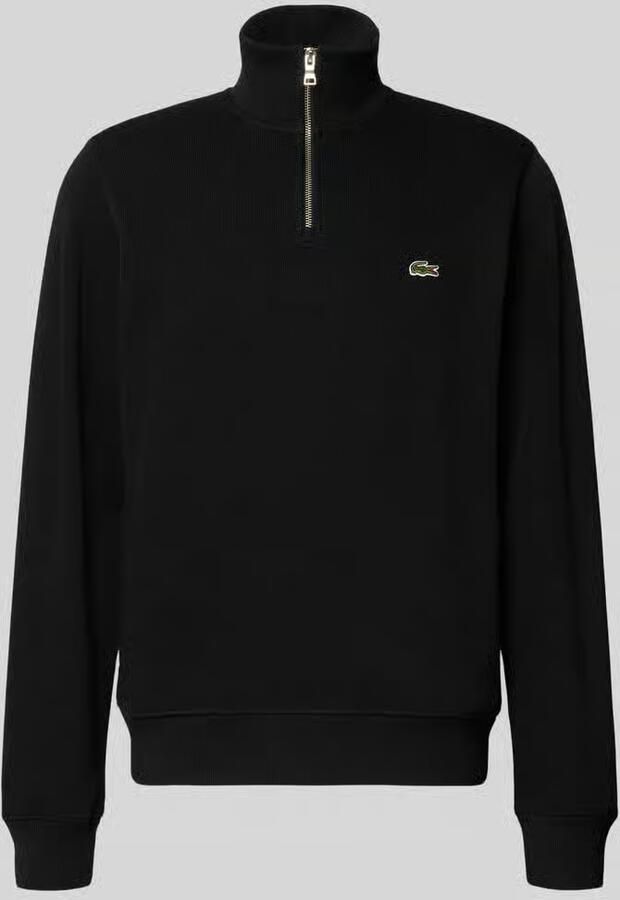 LACOSTE Heren Truien & Vesten Regular Fit High Neck Zipped Sweatshirt Zwart