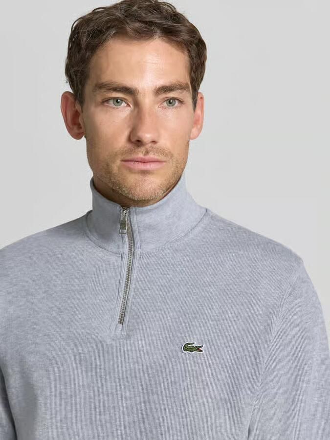 LACOSTE Heren Truien & Vesten Regular Fit High Neck Zipped Sweatshirt Grijs - Foto 11