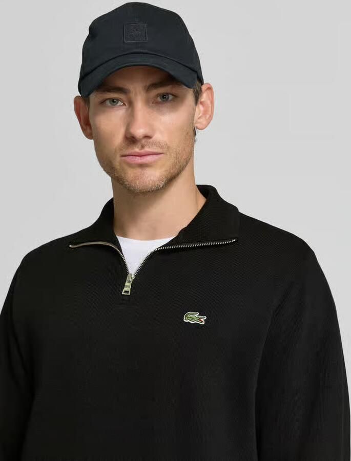 LACOSTE Heren Truien & Vesten Regular Fit High Neck Zipped Sweatshirt Zwart - Foto 5