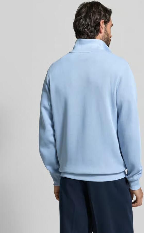 Lacoste Sweater Zip-Up High Neck Interlock Sweatshirt Light Blue - Foto 4