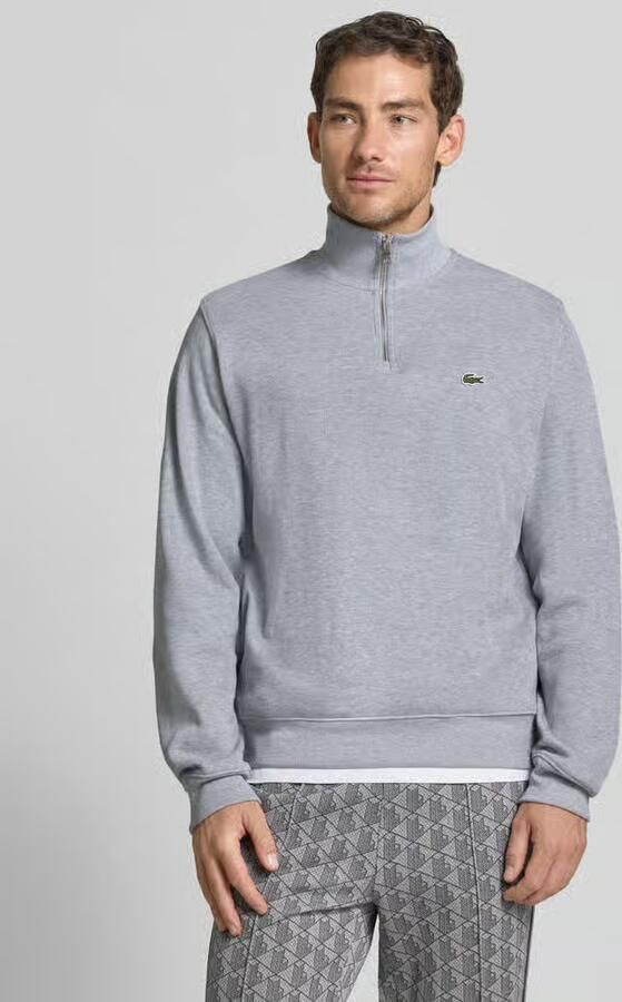LACOSTE Heren Truien & Vesten Regular Fit High Neck Zipped Sweatshirt Grijs - Foto 16
