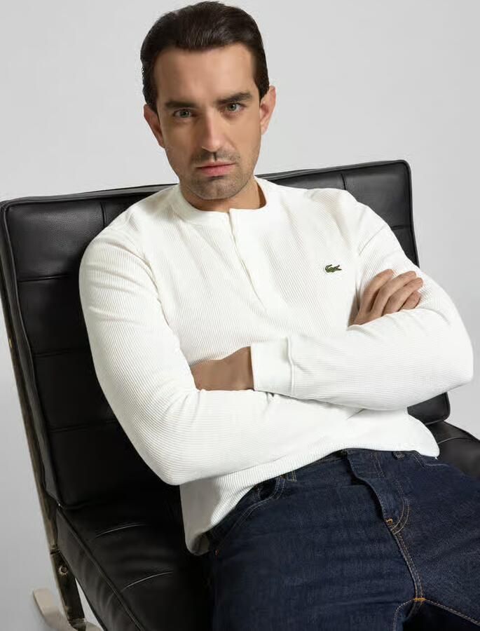 Lacoste Regular fit shirt met lange mouwen van katoenmix model 'SERAFINO' - Foto 2