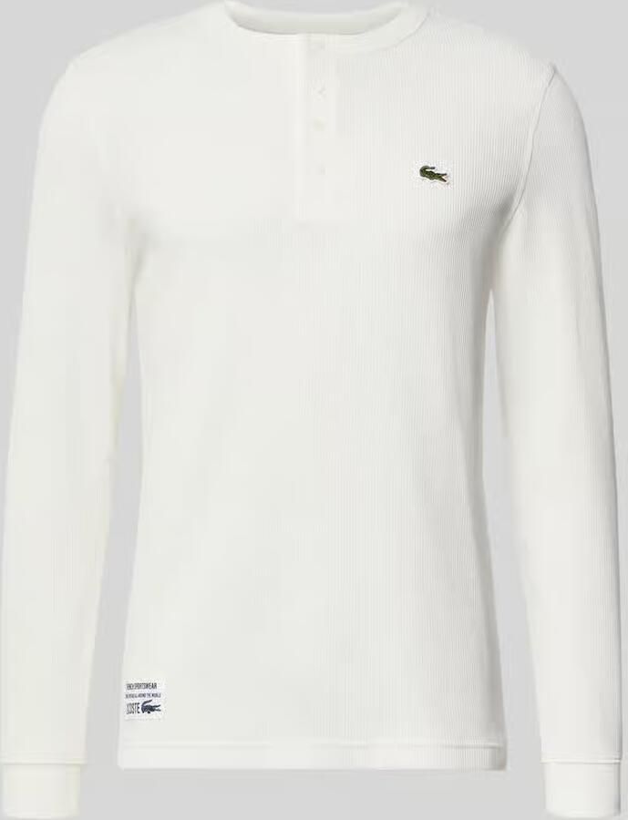 Lacoste Regular fit shirt met lange mouwen van katoenmix model 'SERAFINO' - Foto 2