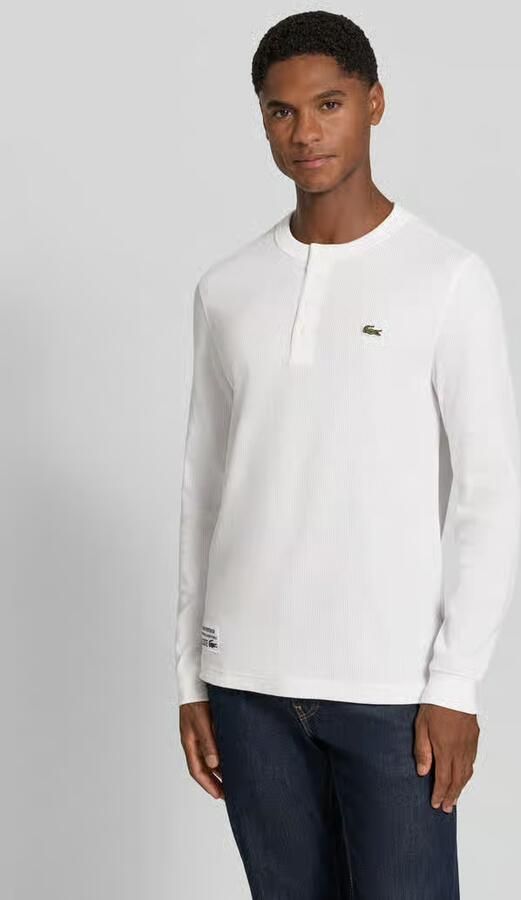 Lacoste Regular fit shirt met lange mouwen van katoenmix model 'SERAFINO' - Foto 6