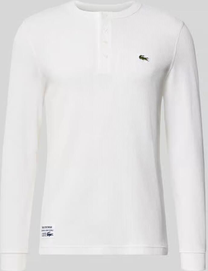 Lacoste Regular fit shirt met lange mouwen van katoenmix model 'SERAFINO' - Foto 2