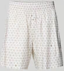 Lacoste regular fit short van mix van katoen en viscose model 'Aop Short Tenniscourt'