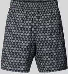 Lacoste regular fit short van mix van katoen en viscose model 'Aop Short Tenniscourt'