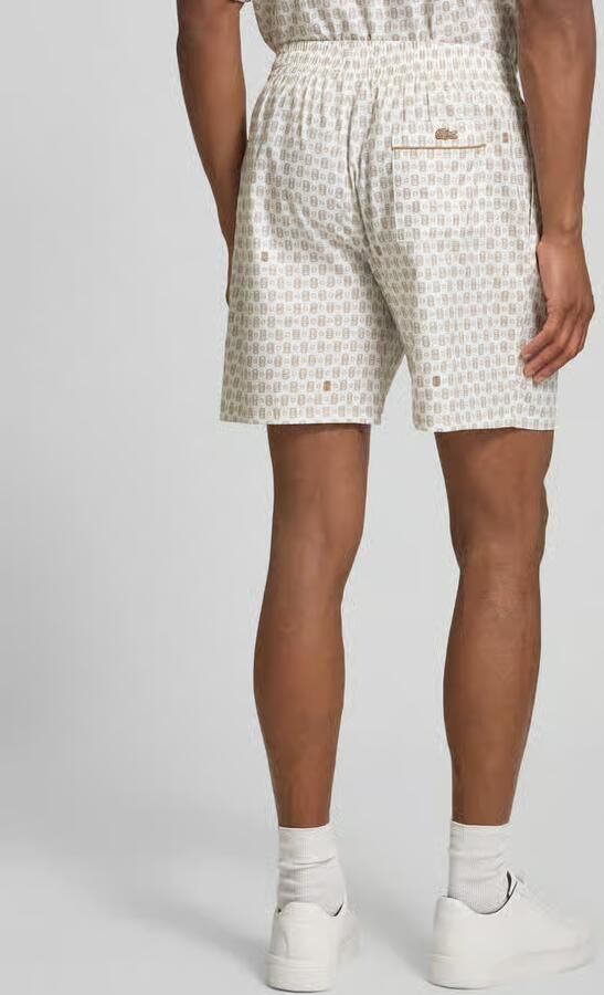 Lacoste regular fit short van mix van katoen en viscose model 'Aop Short Tenniscourt' - Foto 2