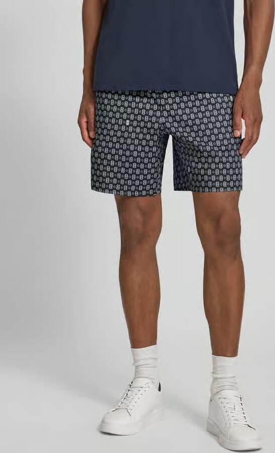 Lacoste regular fit short van mix van katoen en viscose model 'Aop Short Tenniscourt' - Foto 3