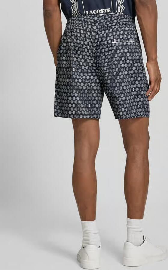Lacoste regular fit short van mix van katoen en viscose model 'Aop Short Tenniscourt' - Foto 2