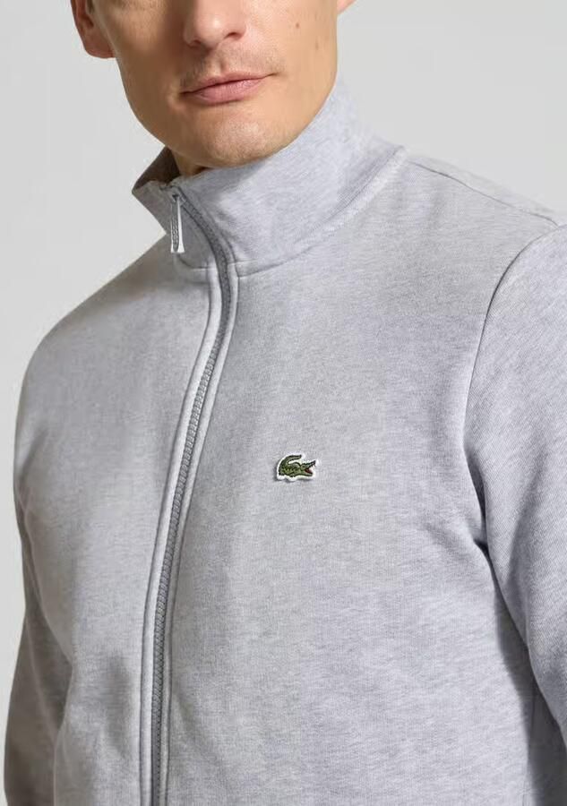 Lacoste Fleece Sweatshirt met Logo Patch Gray Heren - Foto 3