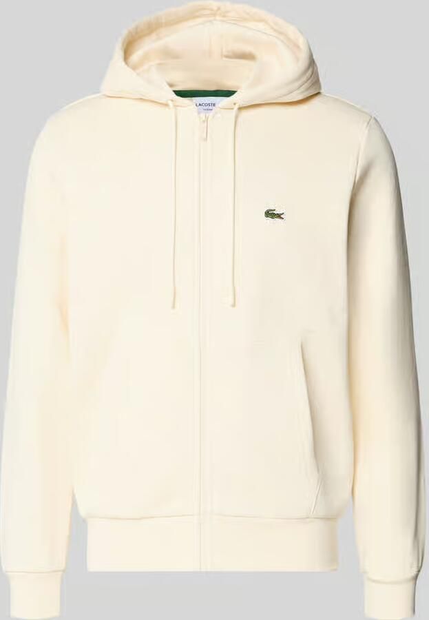 Lacoste Ritssluiting Hoodie Casual Sweater Herfst Winter White Heren - Foto 2