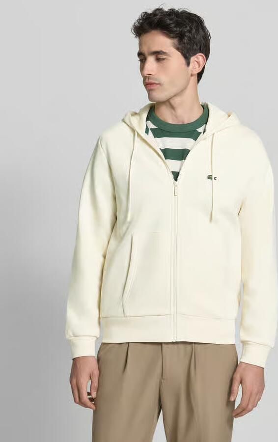 Lacoste Ritssluiting Hoodie Casual Sweater Herfst Winter White Heren - Foto 5