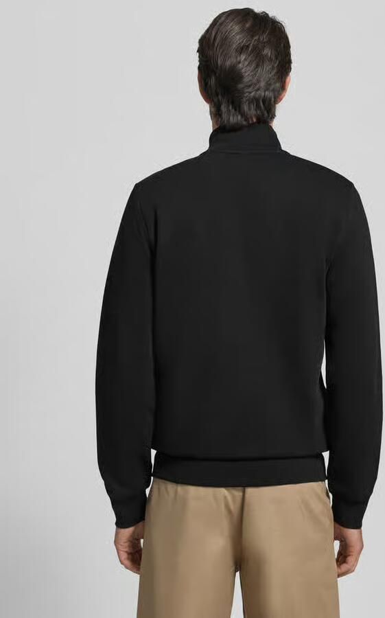 Lacoste Biologisch katoenen trui met hoge kraag en ritszakken Black Heren - Foto 8