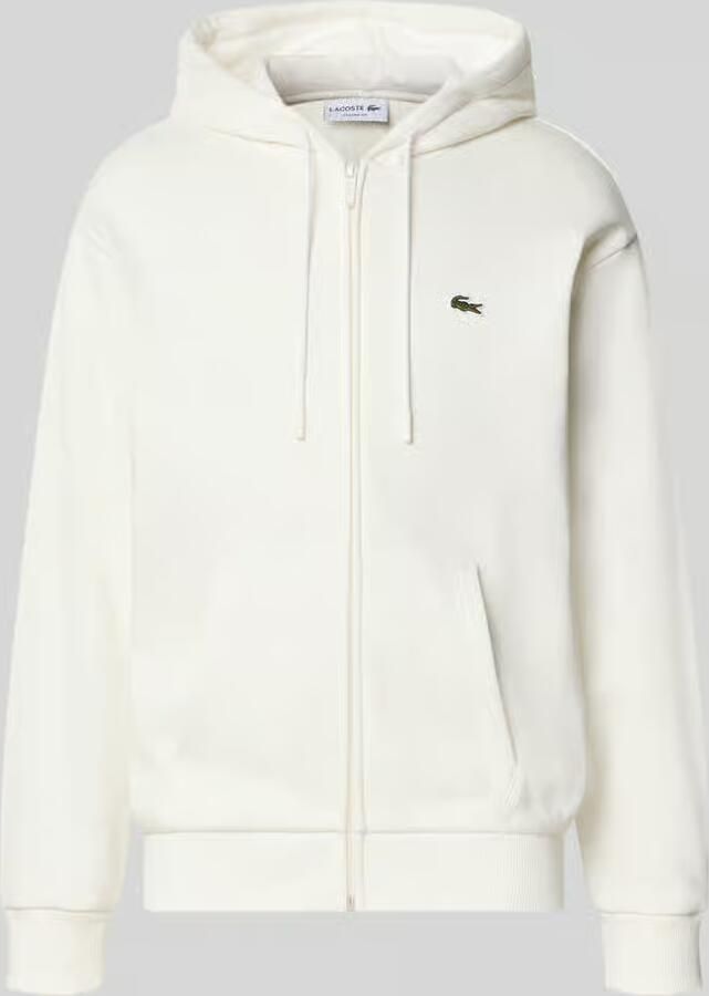 Lacoste klassiek fit sweatjack van katoenmix